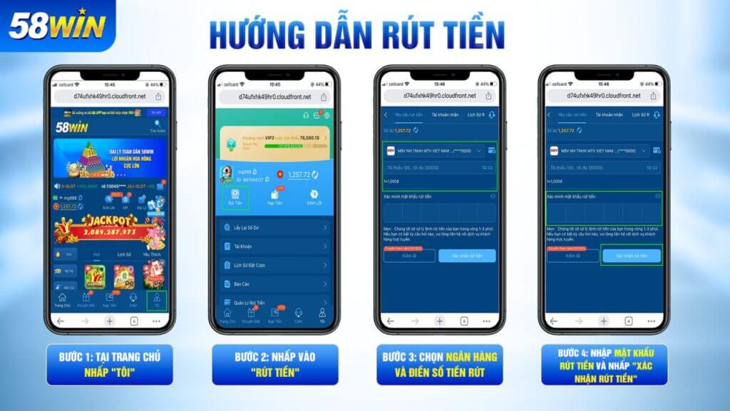 Hướng dẫn rút tiền